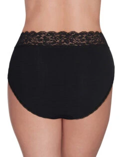 Vanity Fair Flattering Lace Hi Cut Brief 13280 -Underline Fashion Store 13280 MidnightBlack 500 2Back 3x4 1