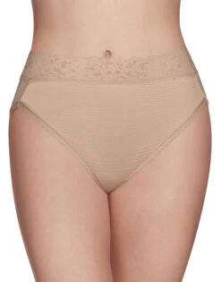 Vanity Fair Flattering Lace Hi Cut Brief 13280 -Underline Fashion Store 13280 RoseBeige 3071 1Front 3x4 1