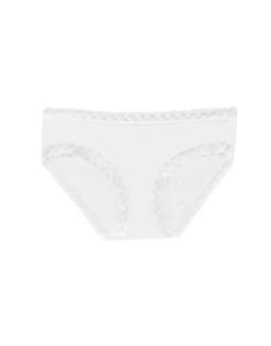 Natori Cotton Bliss Girl Brief - 156058 -Underline Fashion Store 156058 WHITE