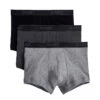 2xist Men's Cotton 3-Pack Essential Core No Show Trunk 020333