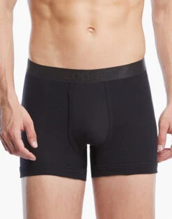 2xist Men's Pima Cotton Contour Boxer Brief 041004 -Underline Fashion Store 2xist 041004 Black B 1