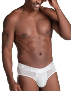Leo High-Tech BreatheFiber Brief - 033278N 7 Leo High-Tech BreatheFiber Brief - 033278N -Underline Fashion Store 33278N White 04