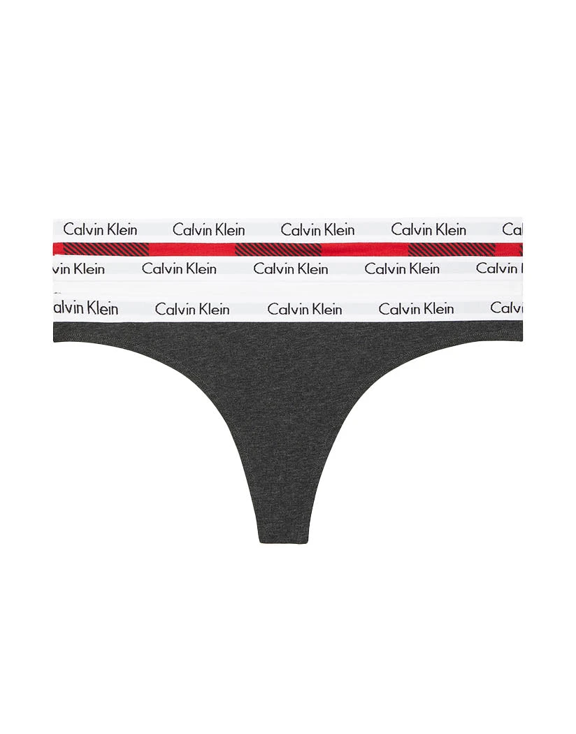Calvin Klein Women 3-Pack Carousel Thong QD3587 1 Calvin Klein Women 3-Pack Carousel Thong QD3587