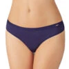Le Mystere Infinite Comfort No Show Thong Carbon 8838