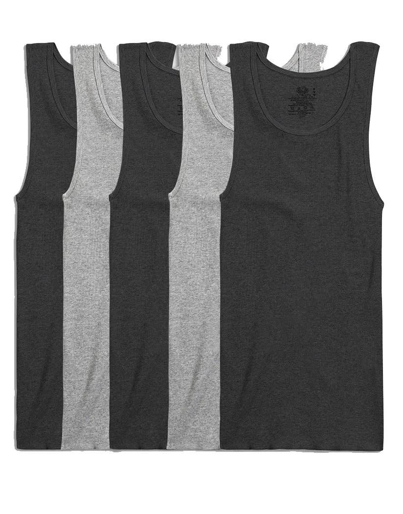 Fruit Of The Loom 5-Pack Black/Grey A-Shirt 5P260TG 1 Fruit Of The Loom 5-Pack Black/Grey A-Shirt 5P260TG