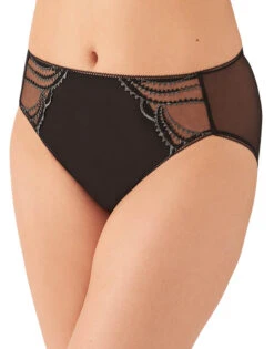 Wacoal Evocative Edge Hi-Cut Brief 841304 11 Wacoal Evocative Edge Hi-Cut Brief 841304 -Underline Fashion Store 841304 BK S