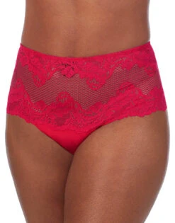 Le Mystere Lace Allure High Waist Thong Bright Pink 7946