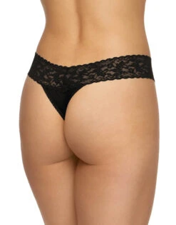 Hanky Panky Cotton With A Conscience Petite Low Rise Thong 891581XS -Underline Fashion Store 891581XS black back