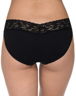 Hanky Panky Cotton With A Conscience V-Kini 892201 -Underline Fashion Store 892201 black back