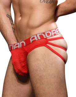 Andrew Christian Mesh Stripe Sexy Thong W/ Almost Naked 92387 -Underline Fashion Store 92387Thong Feb 03