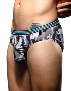 Andrew Christian Camo Boy Brief 3-Pack W/ Almost Naked 92670 -Underline Fashion Store 92670Brief Grey02