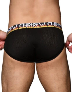 Andrew Christian Flames Mesh Brief W/ Almost Naked 92682 -Underline Fashion Store 92682Brief Dec 05