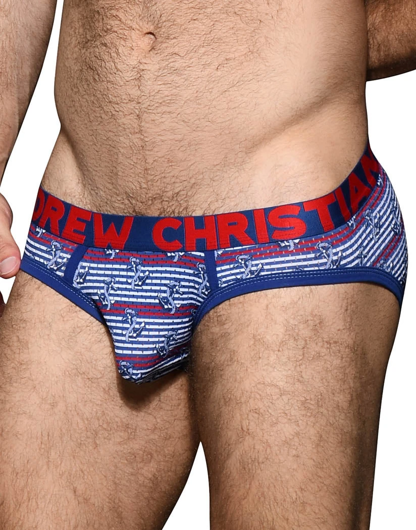 Andrew Christian Anchor Mesh Brief W/ Almost Naked 92693 2 Andrew Christian Anchor Mesh Brief W/ Almost Naked 92693 - Image 2