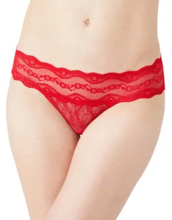 B.tempt'd By Wacoal Lace Kiss Thong Crimson Red 970182