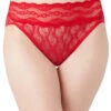 B.tempt'd By Wacoal Lace Kiss Hi Leg Crimson Red 978382