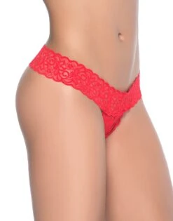 Mapale Lace Essentials Crotchless Thong 99 -Underline Fashion Store 99 Peekaboo Red Front 1 f58d4175 cc8e 4dc2 ade3 43b2fd28a667
