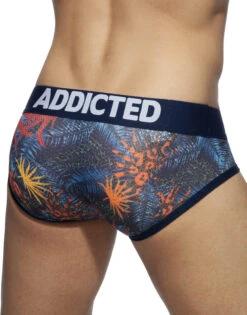 Addicted 3- Pack Tropical Mesh Brief Push Up AD889P -Underline Fashion Store AD889 C09B