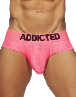 Addicted Ring Up Neon Mesh Brief AD951