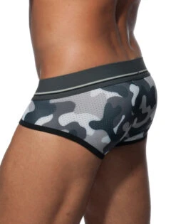 Addicted 3-Pack Camo Mesh Brief Push Up AD697P -Underline Fashion Store Addicted AD697P Blue Camo Black Camo Green Camo B 7