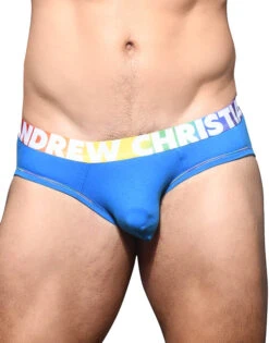 Andrew Christian Almost Naked Cotton Pride Brief 91932 -Underline Fashion Store April 91932Brief Blue01