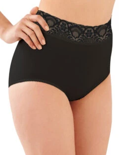 Bali Lacy Skamp Brief Panty DF2744 -Underline Fashion Store Bali 2744 Black B