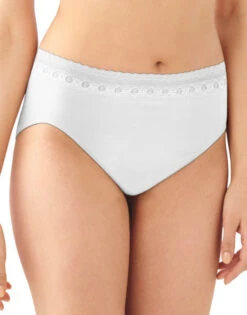 Bali Comfort Revolution Microfiber Hi Cut Brief DF303J -Underline Fashion Store Bali 303J White Lace B