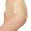 Bali Double Support Moisture Wicking No Show Hi Cut Brief Panty 3 Pack DFDBH3