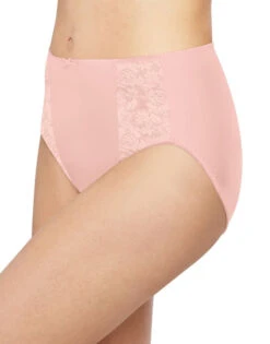 Bali Double Support Moisture Wicking No Show Hi Cut Brief Panty 3 Pack DFDBH3 -Underline Fashion Store Bali DFDBH3 Soft Taupe Blushing Pink B