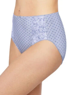 Bali Double Support Moisture Wicking No Show Hi Cut Brief Panty 3 Pack DFDBH3 -Underline Fashion Store Bali DFDBH3 WhiteIn The Navy B