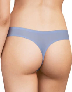 Chantelle Soft Stretch One Size Seamless Thong Periwinkle/ Grey Sky 2649 -Underline Fashion Store C26490 069 TU SOFTSTRETCH THONG BK non reco