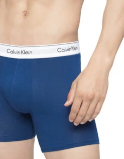 Calvin Klein Modern Cotton Stretch Boxer Brief 3-Pack NB2381 -Underline Fashion Store CKM NB2381 LAKECRESTBLUE GREYHEATHER TAPESTRYTEAL B 3