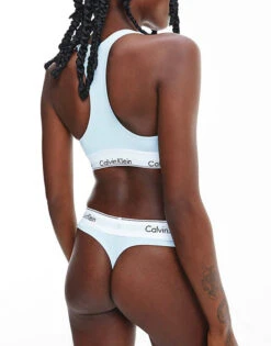 Calvin Klein Modern Cotton Thong Rain Dance F3786 6 Calvin Klein Modern Cotton Thong Rain Dance F3786 -Underline Fashion Store CKW F3786 RainDance 450 B 2