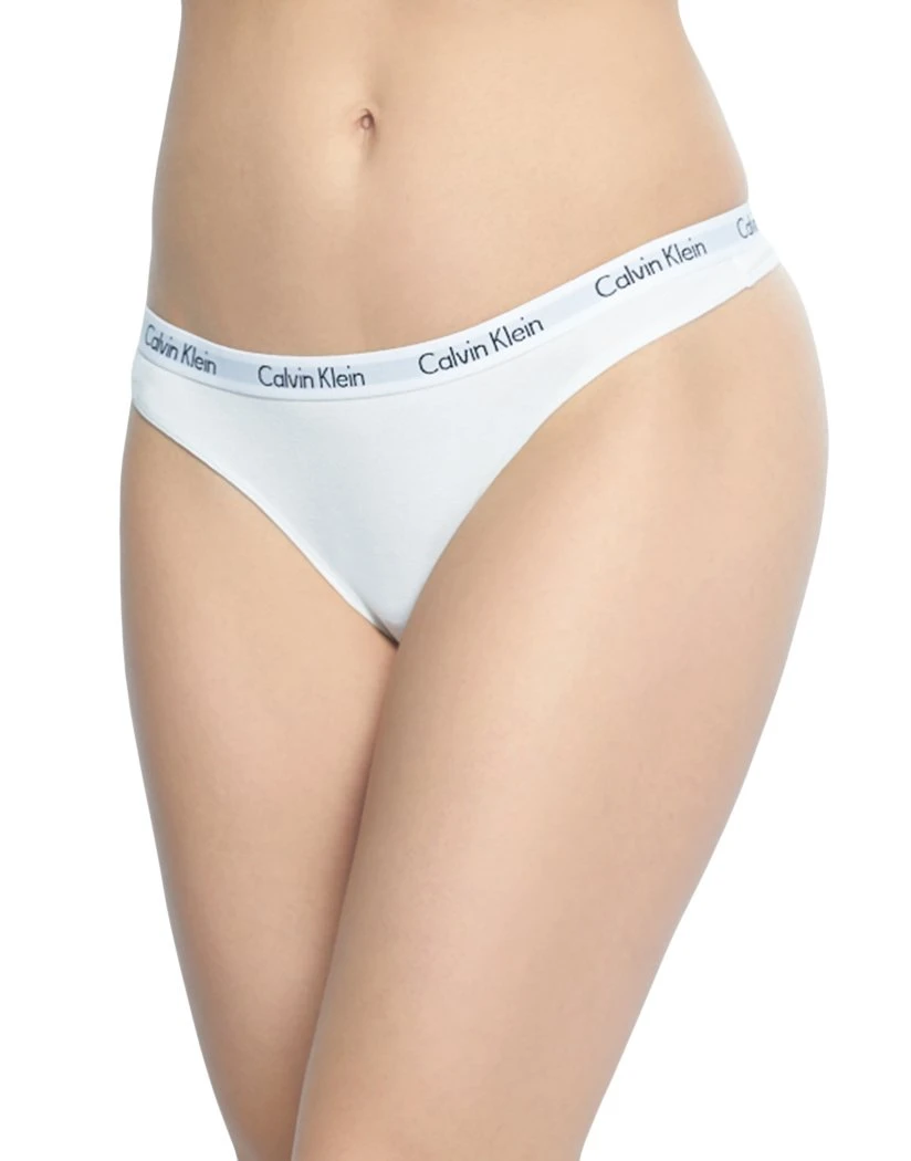 Calvin Klein Women 3-Pack Carousel Thong Black/White/Grey QD3587 1 Calvin Klein Women 3-Pack Carousel Thong Black/White/Grey QD3587