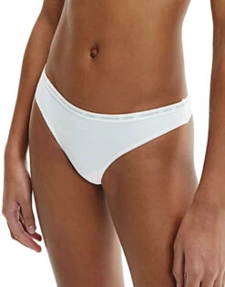 Calvin Klein CK One Cotton Thong 2-Pack QD3788 -Underline Fashion Store CKW QD3788 WhiteStencilGreyHeather B 5