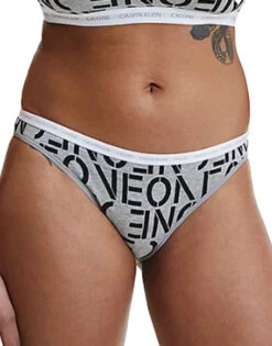Calvin Klein CK One Cotton Bikini 2-Pack QD3789 -Underline Fashion Store CKW QD3789 WhiteStencilOne GreyHeather 921 B 6