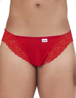 Candyman Mesh-Lace Thong 99506 -Underline Fashion Store CandyMan 99506 Red B 1