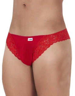 Candyman Mesh-Lace Thong 99506 -Underline Fashion Store CandyMan 99506 Red B 3