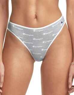 Champion Daywear Thong CH46AS -Underline Fashion Store Champion CH46AS GreyWhiteLogoPrint