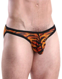 Cocksox Mesh Brief Tiger CX01ME -Underline Fashion Store Cocksox CX01ME Tiger S