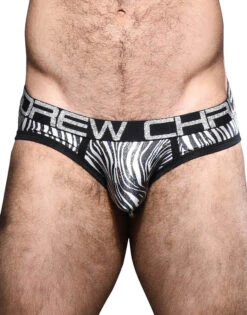 Andrew Christian Metallic Zebra Brief W/ Almost Naked 92292