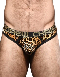 Andrew Christian Plush Leopard Thong W/ Almost Naked 92296