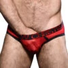 Andrew Christian Scarlet Mesh Brief W/ Almost Naked 92315