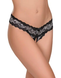 Exposed Cross Dye Sheer Lace 3-Pack Panties Black G3PK107 -Underline Fashion Store Exposed G3PK107 Black B 1