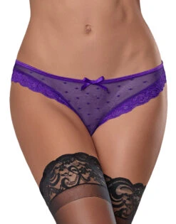 Exposed Unwrap Me Crotchless Peek-a-Boo Panty M115 -Underline Fashion Store Exposed M115 Purple B