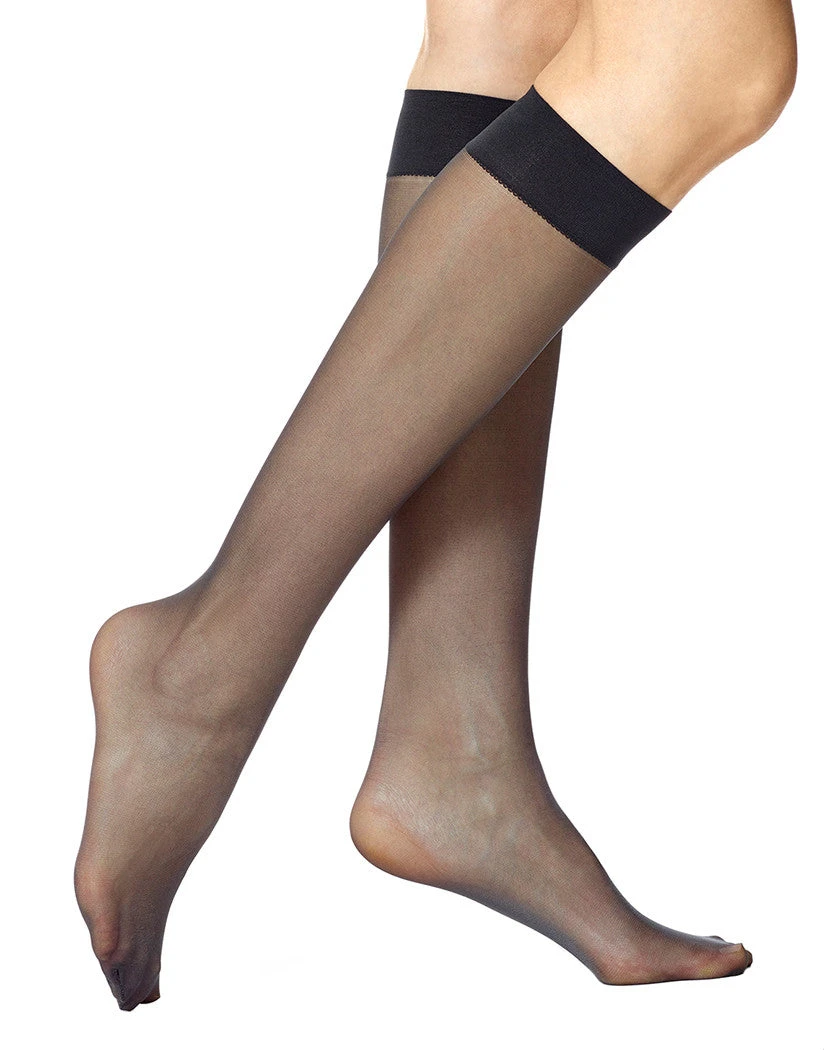 HUE Sheer Knee Hi 2 Pair Pack Hosiery 1 HUE Sheer Knee Hi 2 Pair Pack Hosiery