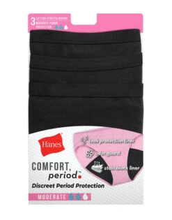 Hanes Comfort Period.™ Boy Shorts Period Underwear Light Leaks LL49AS -Underline Fashion Store Hanes LL49AS Assorted B 7