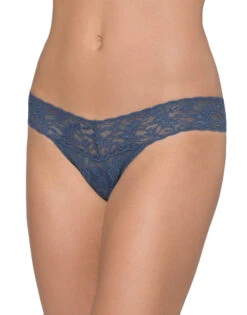 Hanky Panky Signature Stretch Lace Petite Low Rise Thong 4911XS -Underline Fashion Store Hanky Panky 4911XS Nightshadow B