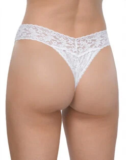 Hanky Panky Stretch Signature Original Rise Lace Thong 4811 11 Hanky Panky Stretch Signature Original Rise Lace Thong 4811 -Underline Fashion Store HankyPanky 4811 White B 2