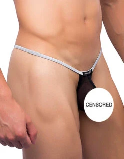 Joe Snyder Sock It Thong JSSK03 -Underline Fashion Store JSSK03 BLACKMESH 2