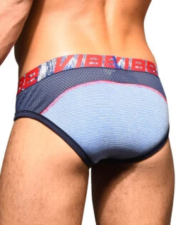 Andrew Christian Vibe Stripe Sports Mesh Brief 91849 -Underline Fashion Store Jan 91849Brief04